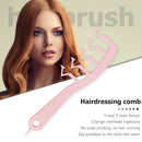 Z Shape Hair Slit Comb Curly Bangs Styling Puff Hair Brush Beauty (Pink) Newly
