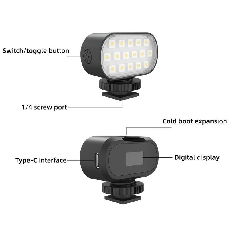 Vlogging Live Broadcast Rechargeable RGB Selfie Fill Light Video Light