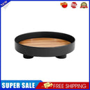 Plastic Round Storage Tray Ring Plate Jewelry Display Storage Plate (Black)