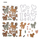 Horse Silicone Stamp Cutting Dies Stencil DIY Scrapbooking Album Decor