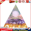 Orgonite Pyramid Amethyst Peridot Crystal Energy Purify Mind Crafts (B) Newly