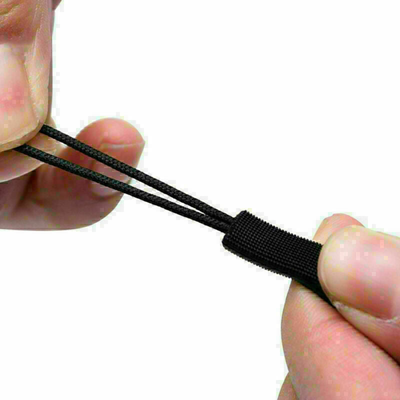 1pcs Schwarz Reißverschlußanhänger Puller Kabel Reißverschlusszipper, E9S6 A6F5