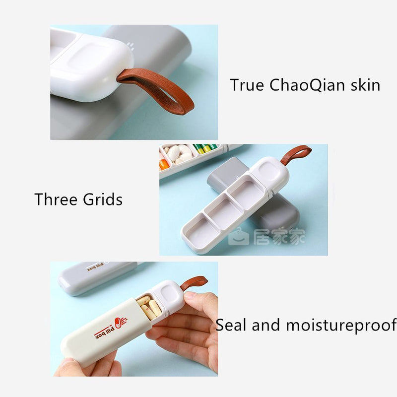 Dispensing Medical Kit 3 Grids Tablet Pillbox Pill Box Medicine Boxes Dispenser