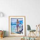 Full Embroidery Seaside Girl DIY Printed Cross Stitch Kit 11CT Needlework Sets