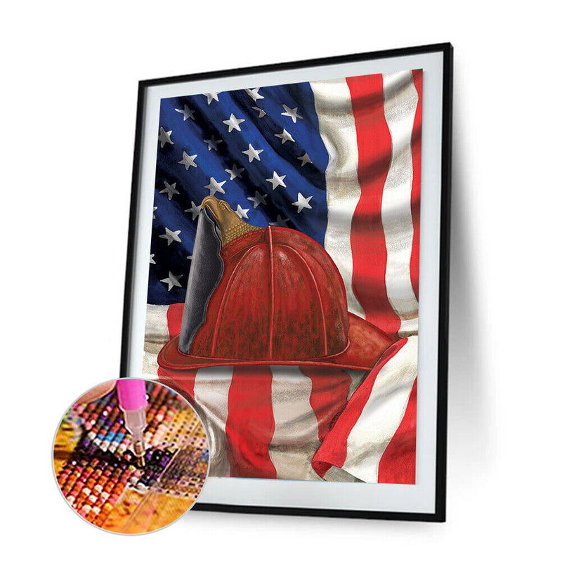 5D Diamond Painting DIY Soldier cap Full Drill Round Rhinestone