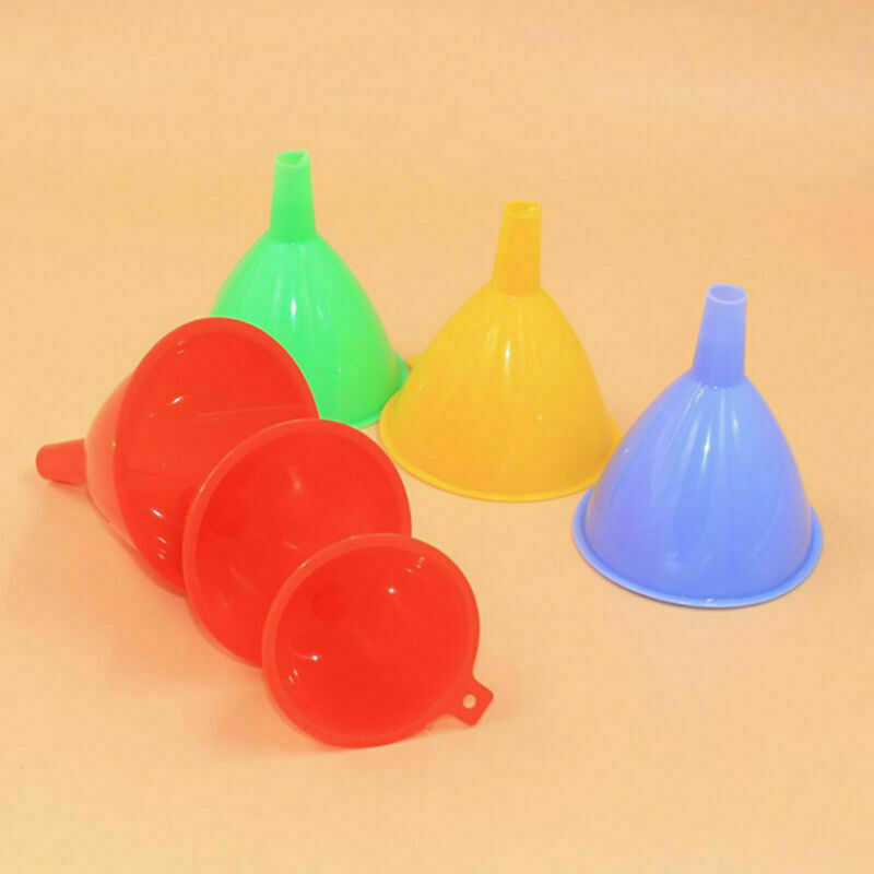 3 Size set Plastic Funnel Fill Petrol Oil Fuel Water Lab Car Tool Liquid C7Z6