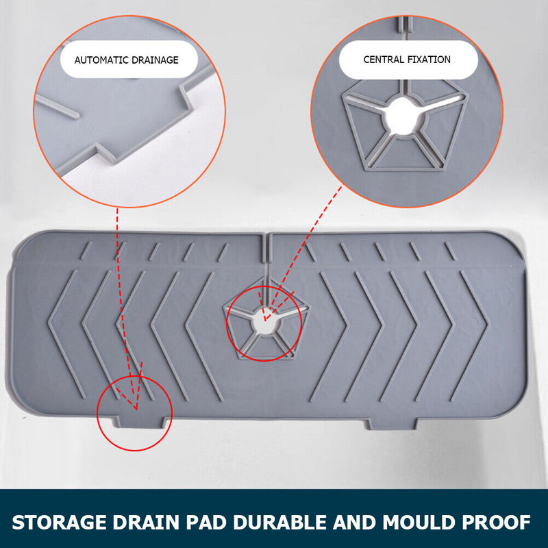 #A Splash Guard Drain Silicone Mat Draining Pads Countertop Protectors Drain Pad