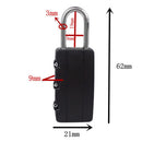 Resettable Small Vackpack Suitcase 3 Digit Combination Padlock Code Lock Travel