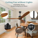 42'' with Remote Control Wood Ceiling Fan Ceiling Fan Outdoor No Light Modern
