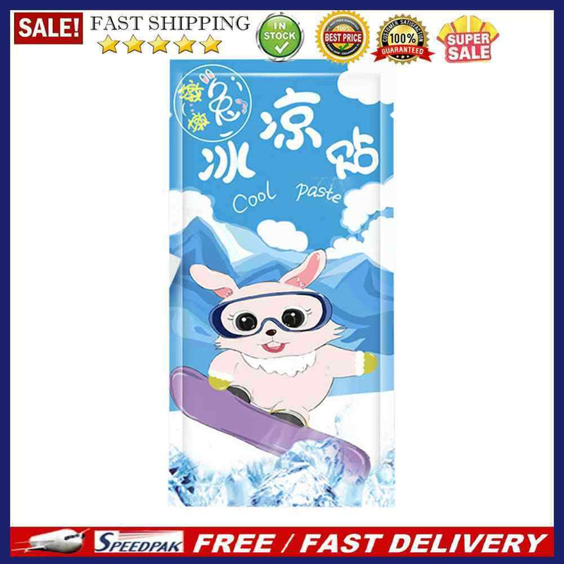 2pcs Cute Ice Cold Paste Cooling Pads Heatstroke Fever Reduction Cooling Stic