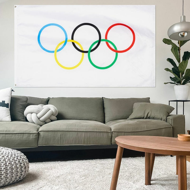 Yard Olympic Decorations Olympics Game Flag Polyester Fabric Outdoor Banner
