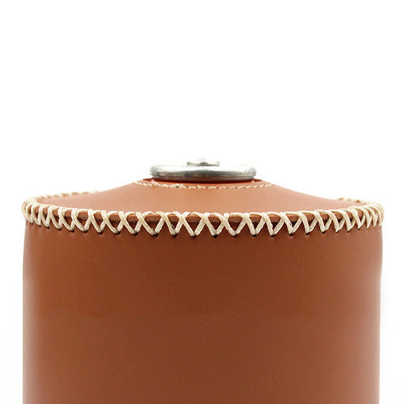 PU Leather Gas Canister Bag Cover LPG Fuel Can Protective Sleeve Brown (S) Newly