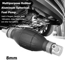 Automobile Motorcycle Rubber Aluminum Spherical Hand Fuel Pump Tank (8mm) Newly
