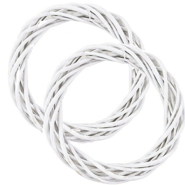 Door Vine Ring White Wreath Wreath Wicker Christmas Rattan Ring Garland Hanging