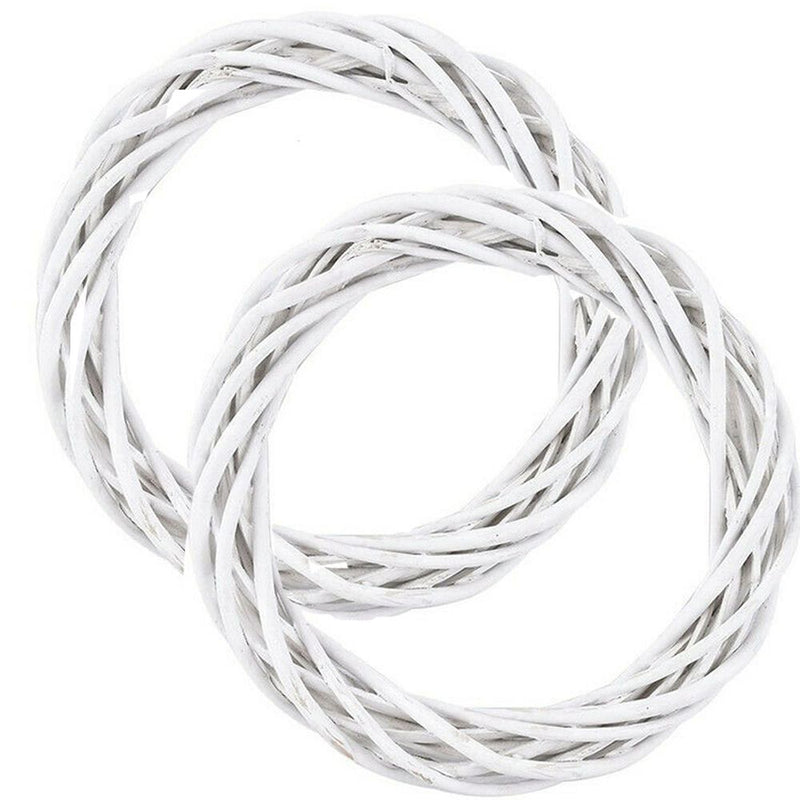 Door Vine Ring White Wreath Wreath Wicker Christmas Rattan Ring Garland Hanging