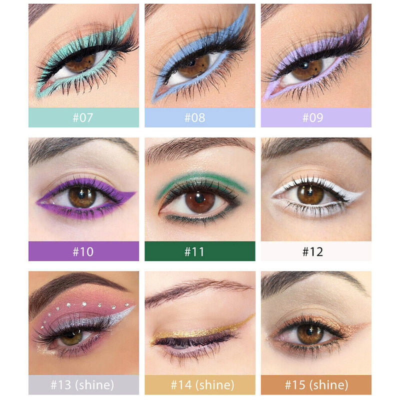 20pcs Colorful Eyeliner Gel Quick Dry Long Lasting Eyes Makeup Waterproof S