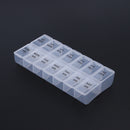 #A Braille Medicine Organizer Moisture-proof 14 Dividers Vitamin Holder Twice Da