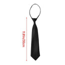 Smooth Clothing Accessories Black Clip On Necktie Tie Ties Narrow Neck