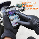 #A Heated Full Finger Mittens Windproof Winter Warm Gloves for Skiing Riding Hik