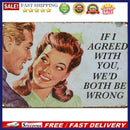 Couple Sheet Metal Drawing Metal Painting Tin Wall Home Poster Bedroom Sign