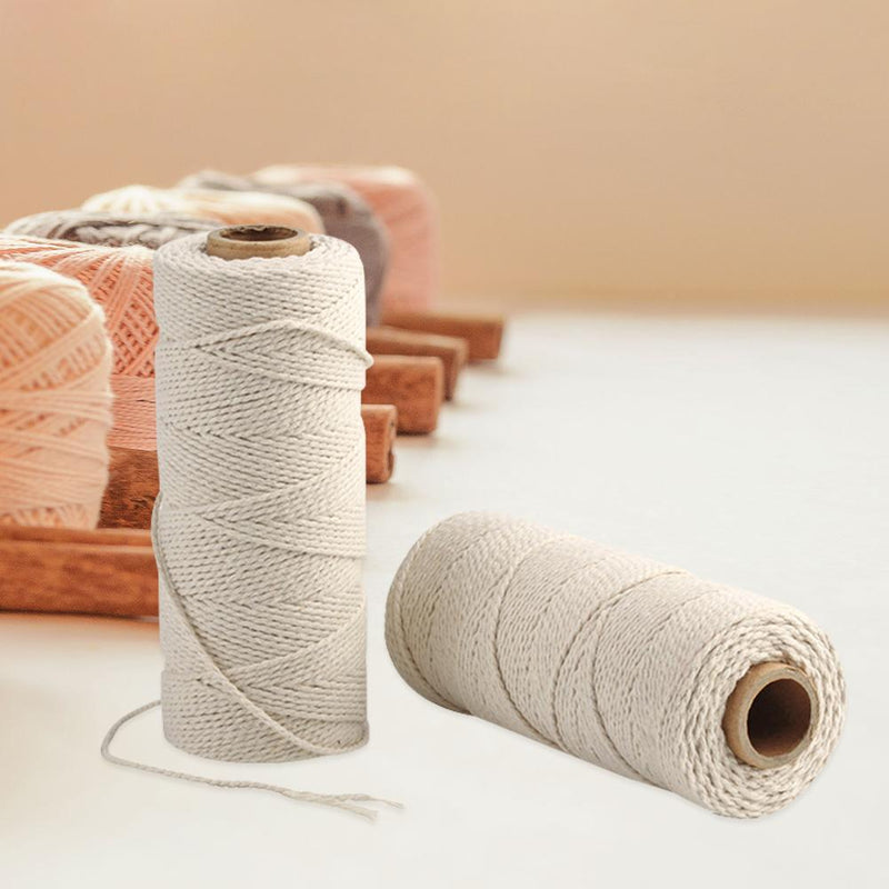 5pcs Cotton Rope Beige DIY Twisted Cord Crafts Wedding Home Deco