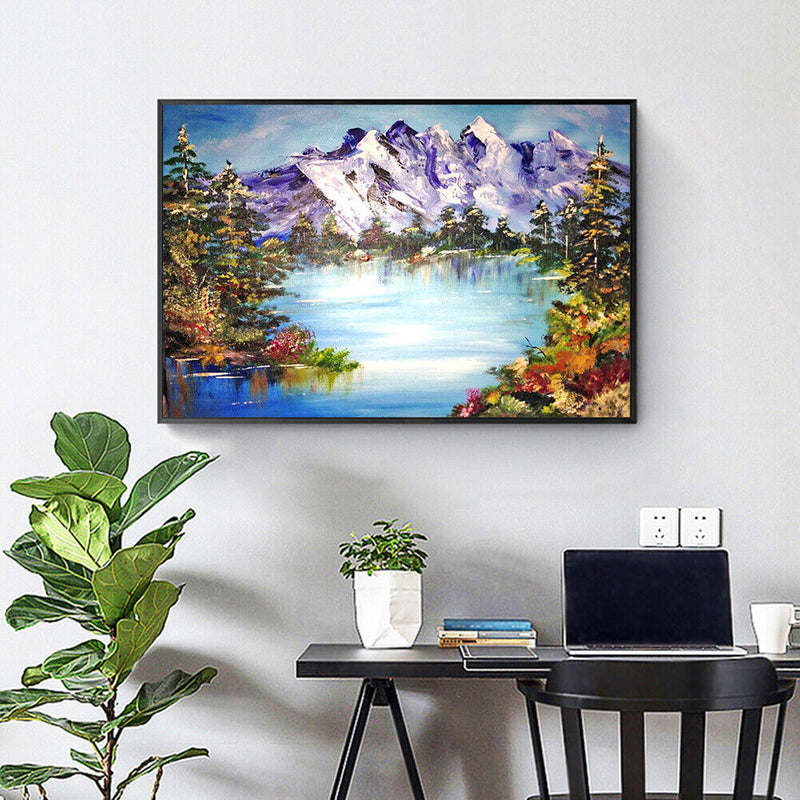 DIY Full Round Drill Diamond Painting Mountain River Mosaic Rhinestone Draw