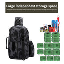 Waterproof Bag Outdoor Shoulder Fishing Tackle Backpack (Grey Camouflage)