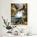 Waterfall Full Drill Round Diamond Painting DIY Needlework Cross Stitch Set