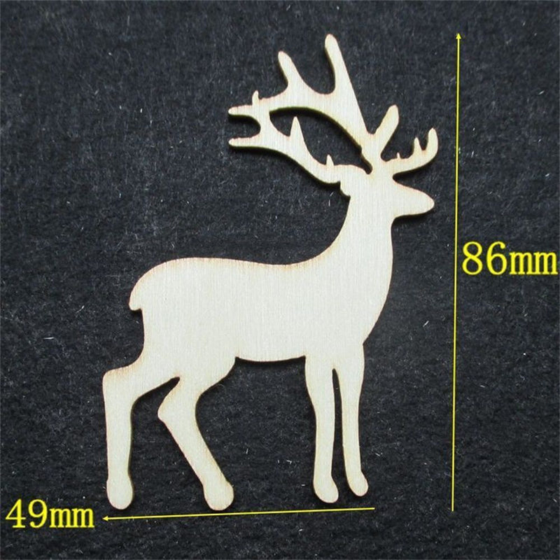 Decorations Christmas Tree Hanging Reindeer Hanging Card Wooden Elk Decor