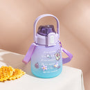 1.3L Large-capacity Water Bottle Outdoor Sports Gradient Cup (Purple Blue) Newly