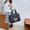 Cute Women Transparent Love Canvas Large Capacity Travel Handbag Shoulder Bags
