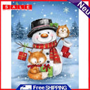 5D Rhinestone Pictures DIY Winter Snowman Full Round Drill Diamond Painting Kit