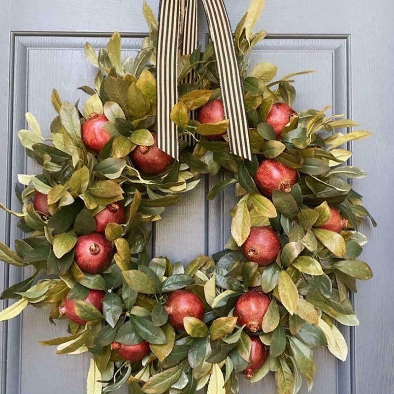 Autumn Wreath Pomegranate Wreath Indoor Outdoor Home Decors Window Wall Decors