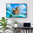 Painting By Numbers Kit DIY Tiger Hand Painted Canvas Oil Art Picture Gift