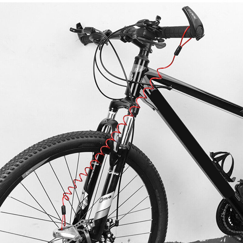 1.2m Bicycle Motorcycle Disc Lock Reminder Cable with Dual Loop Bike Access
