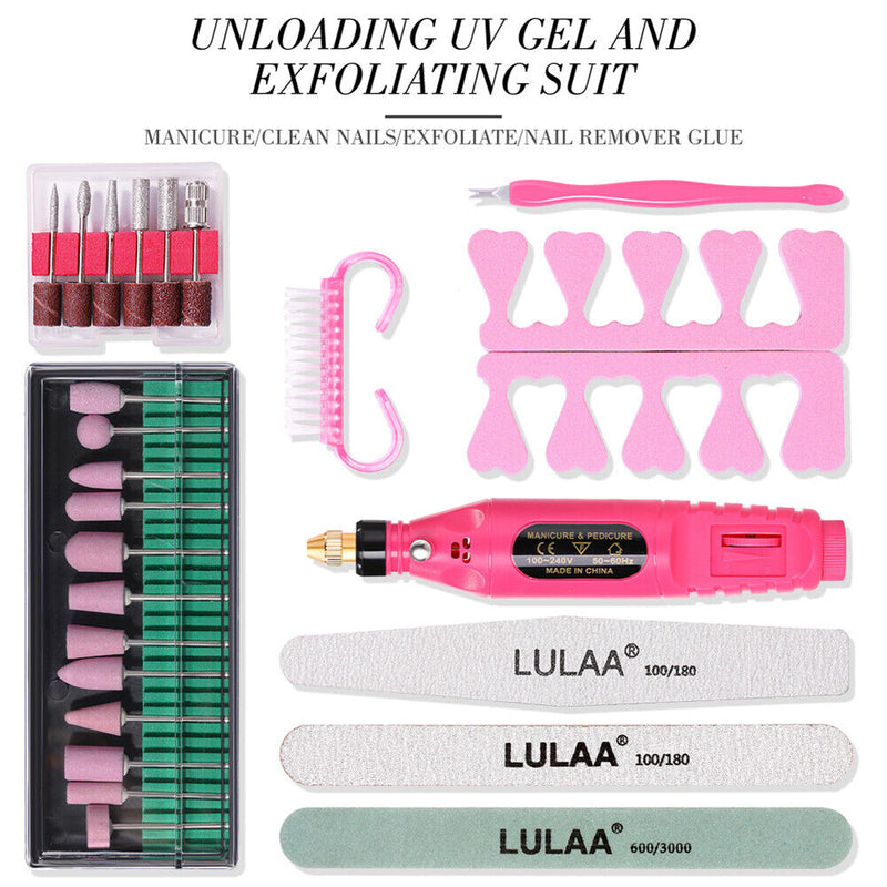 Pro Electric Nail Drill Machine Manicure Set Nail Gel Polishing Remover File