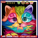 5D DIY Full Drill Diamond Painting Colorful Cat Cross Stitch Embroidery Art