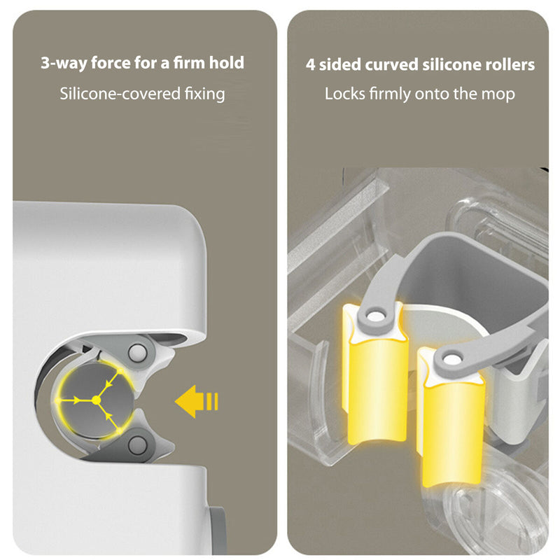 Traceless Broom Storage Tool No Punching Wall Mounted Mop Hook Mop Rack for Home