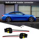 1 Pair HB3 9006 HB4 Bulb Socket Headlight Fog Lamp Female Adapter Connector