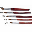 Handle Nail Painting Brush Sable Hair Acrylic Nail Art Brush Flower Drawing Pen