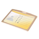 Aluminum Alloy Business Work Card ID Badge Name Tag Card Holder (Champagne)