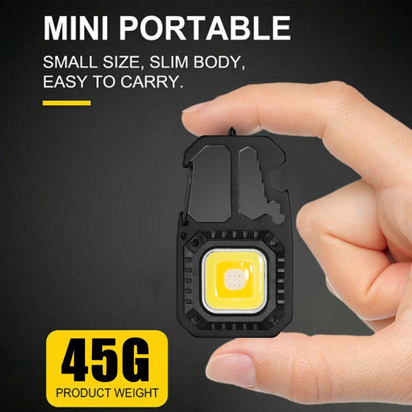 600LM IPX6 Mini LED Flashlight Multifunction Screwdriver Corkscrew Camping: