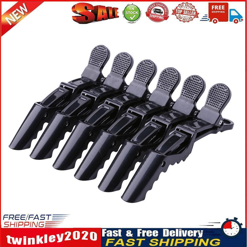 6pcs Alligator Hair Clip Grip Clamps Women Girls Styling Hairpin (Black) Newly