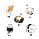 Accessories Cat Sushi Lapel Pin Cartoon Brooch Enamel Pin Badge DIY Decoration