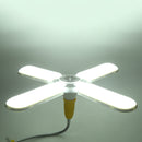3 Leaf LED Fan Deformable Lamp Fan Folding Garage Ceiling Workshop Lamp (C)