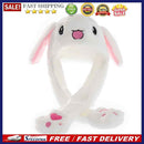 Cute Cartoon Plush Kid Rabbit Hat Moving Jumping up Bunny Ear Head Dress Be