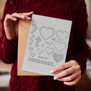 2pcs Metal Cutting Dies Stencil Stamps DIY Craft Heart Flower Embossing (C)