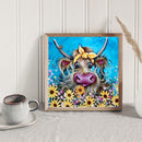 5D DIY Diamond Painting Full Round Drill Flower Calf Wall Decor Rhinestone