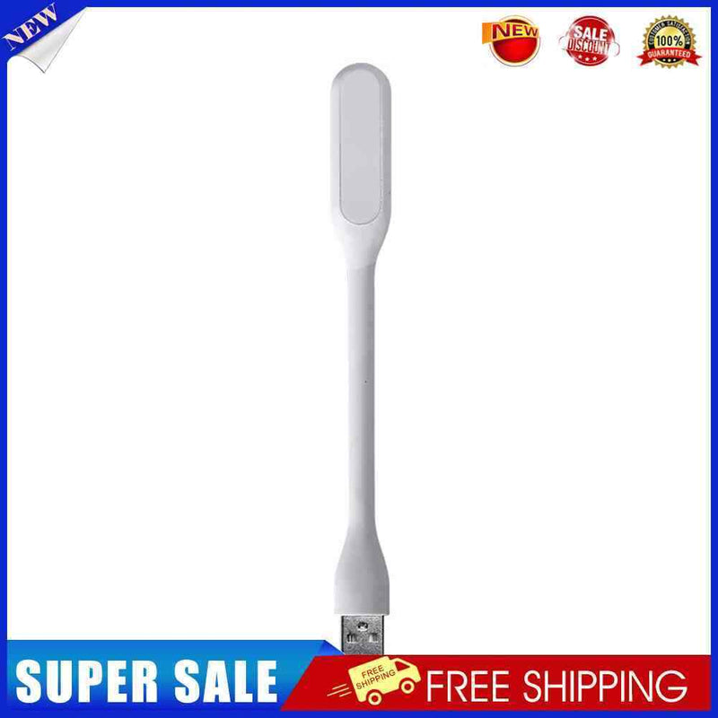 10pcs LED USB Night Light Desk Book Light Portable Lamp Bendable(White)