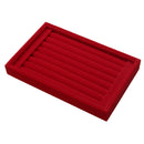 Velvet Earrings Ear Studs Display Stand Holder Organizer Rack (Red)